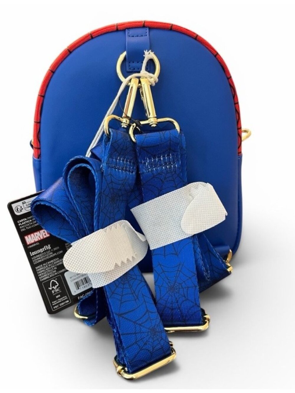 Loungefly Marvel Spider-Man Convertible Corduroy Mini Backpack & Coin Purse NWT - Picture 8 of 8